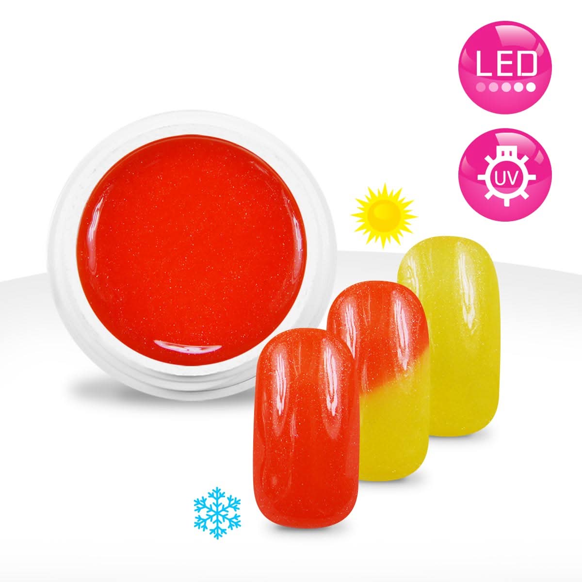 Gel Color Pro 5ml 2062 - Thermo Métallisé Orange / Jaune